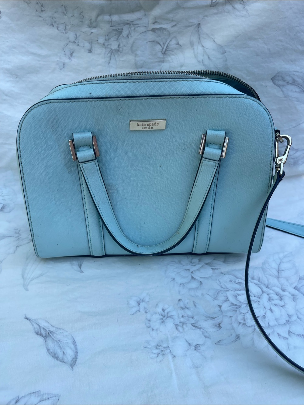 kate spade Light Blue Crossbody Dome Satchel